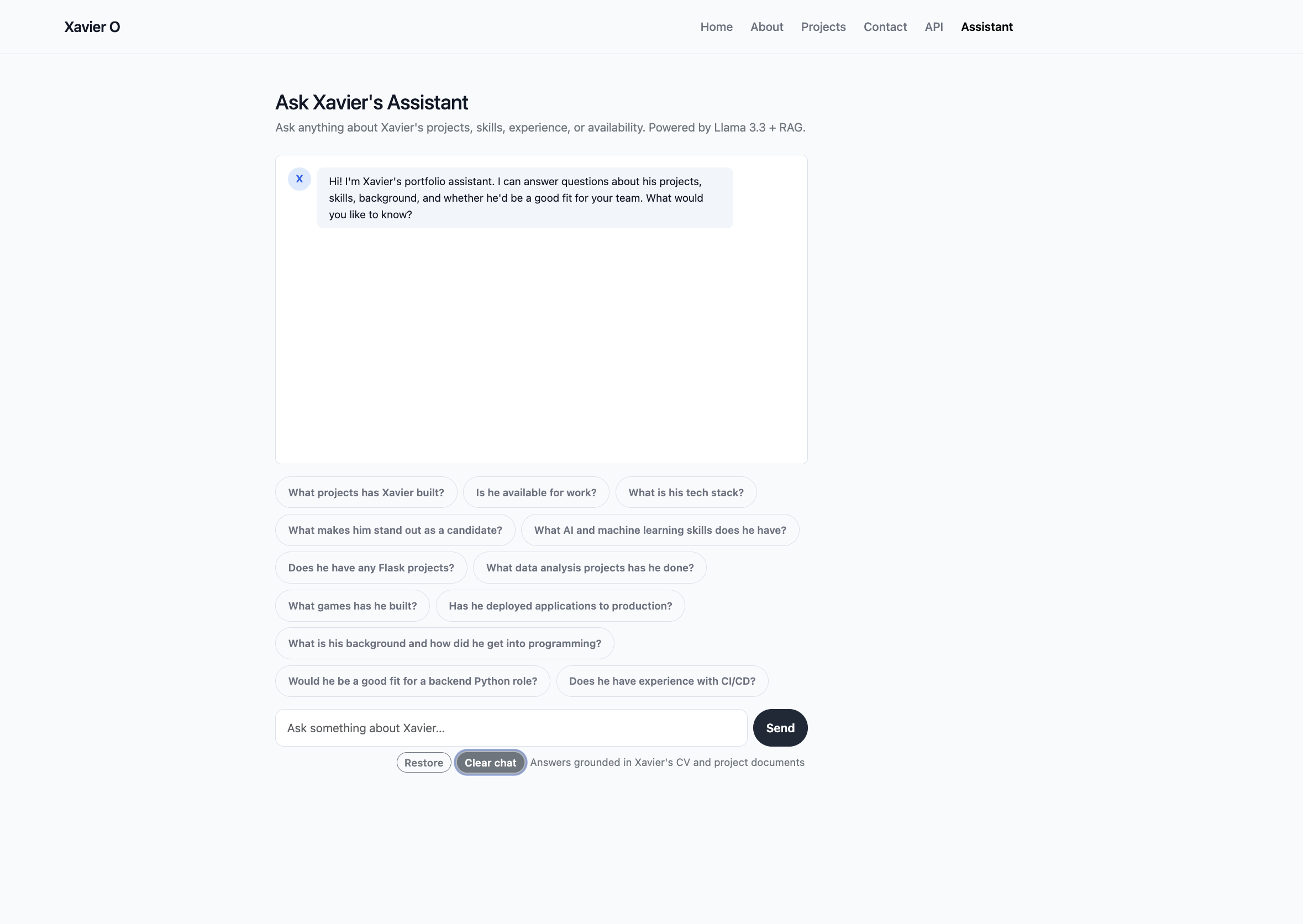 AI Portfolio Assistant screenshot 1