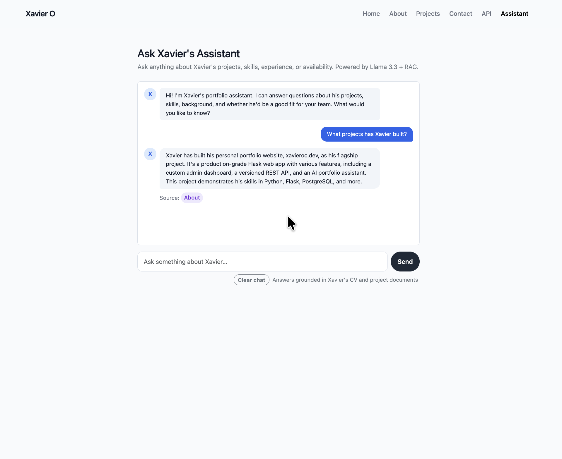 AI Portfolio Assistant screenshot 2