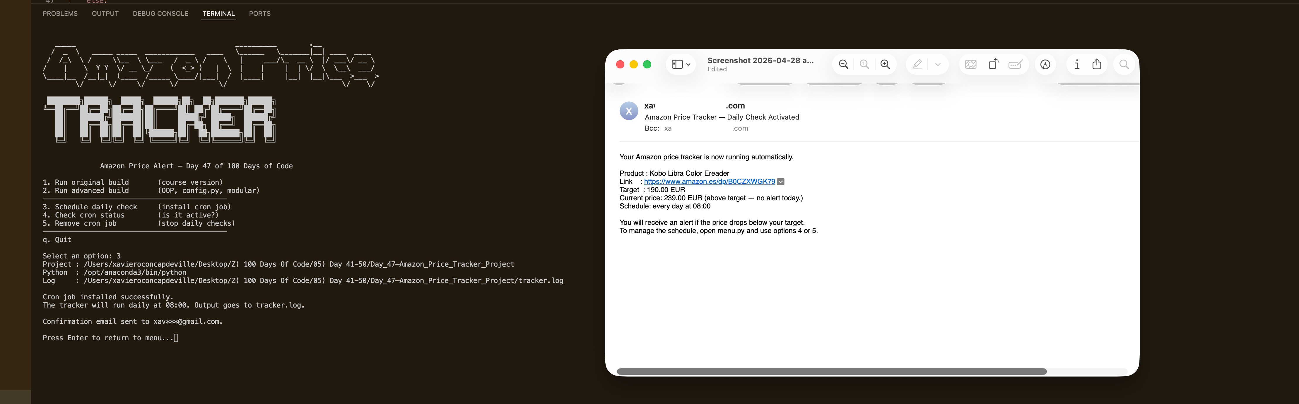 Amazon Price Tracker Automation screenshot 2
