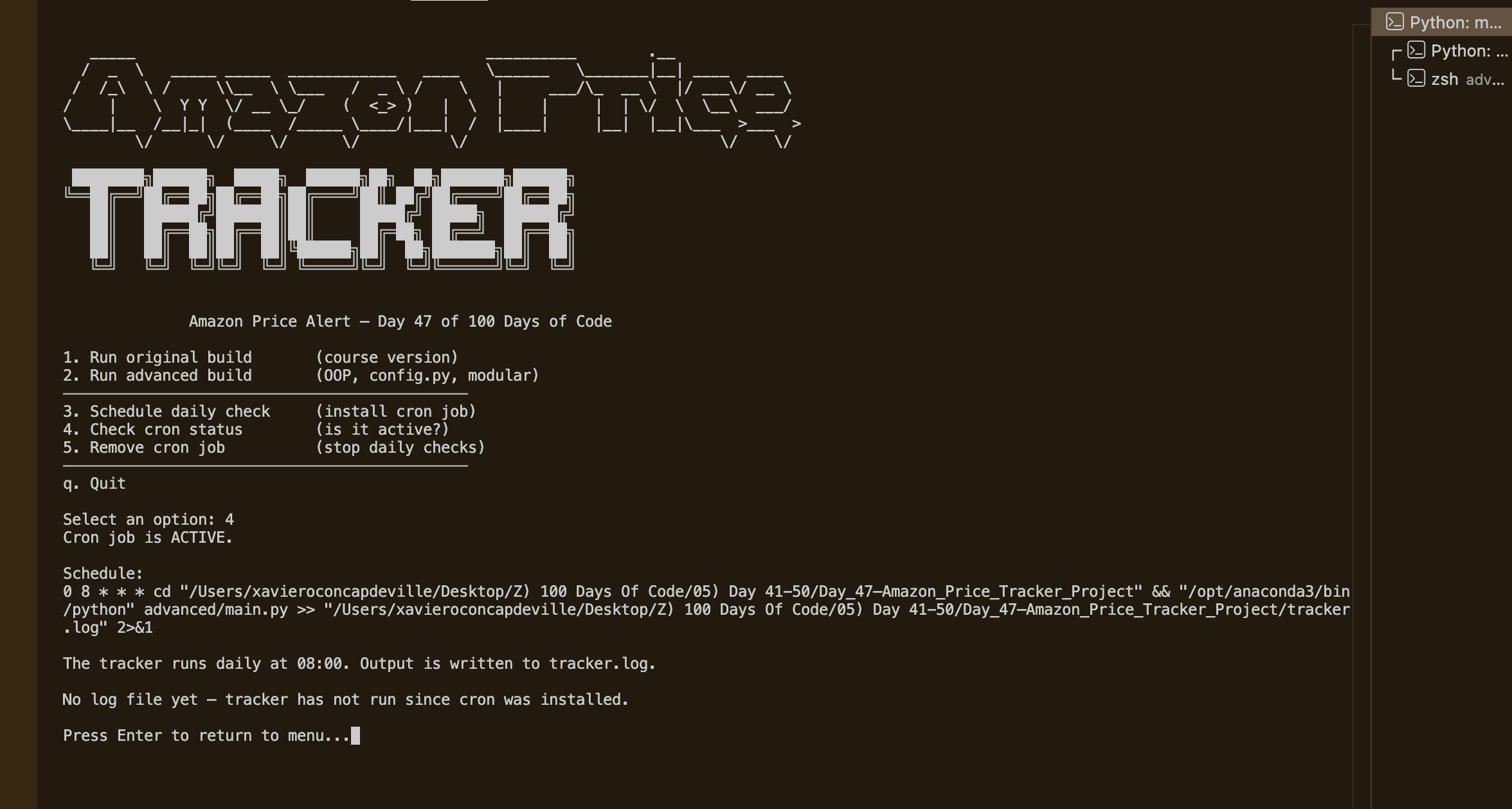 Amazon Price Tracker Automation screenshot 3