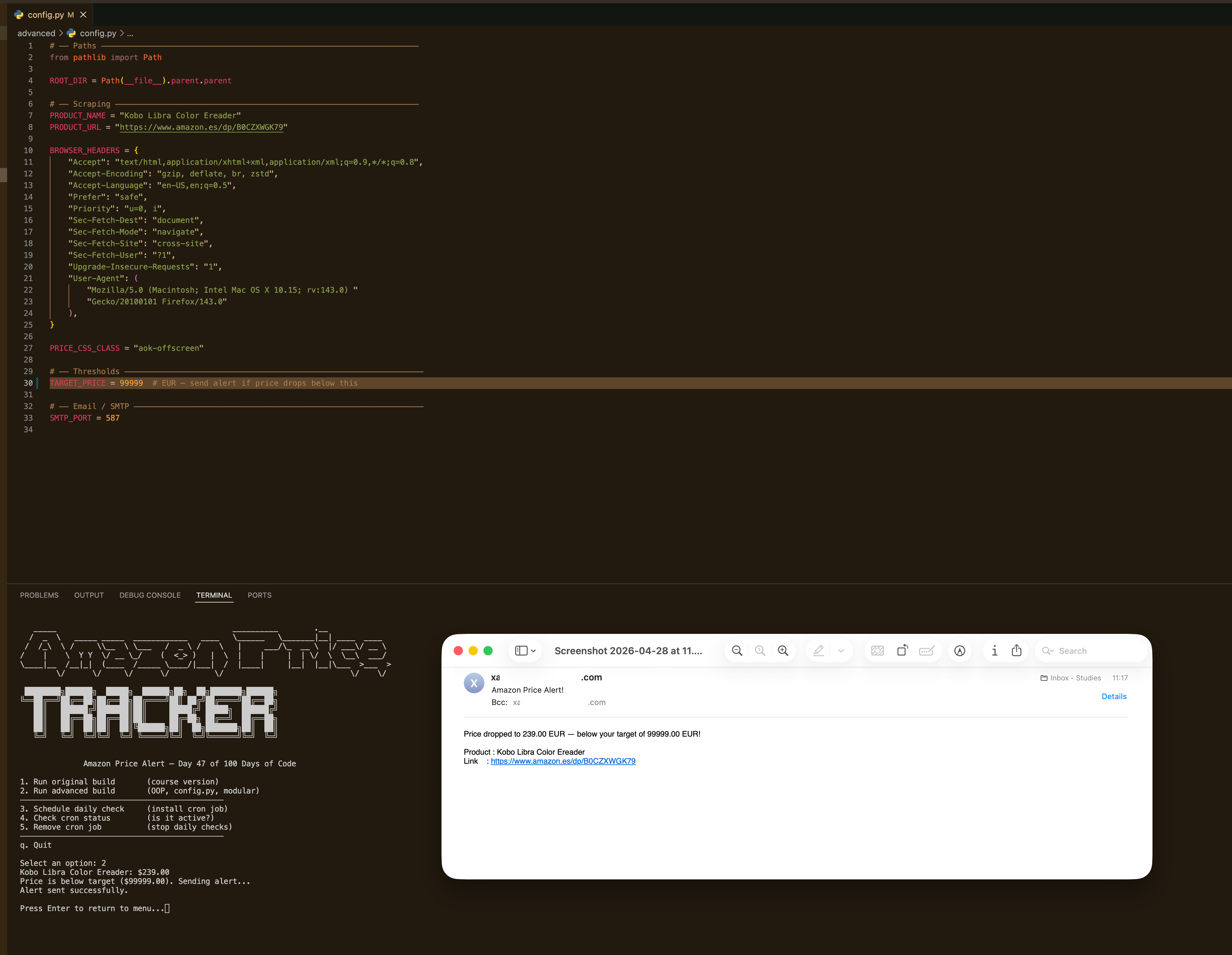 Amazon Price Tracker Automation screenshot 6