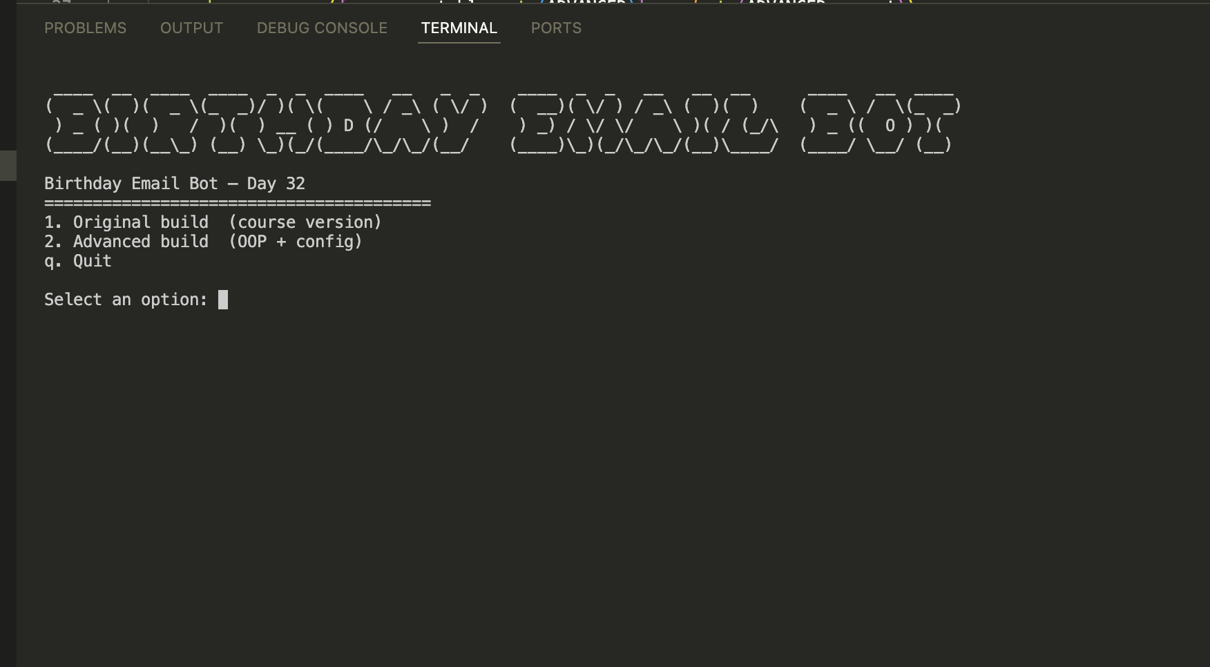 Birthday Email Bot screenshot 1