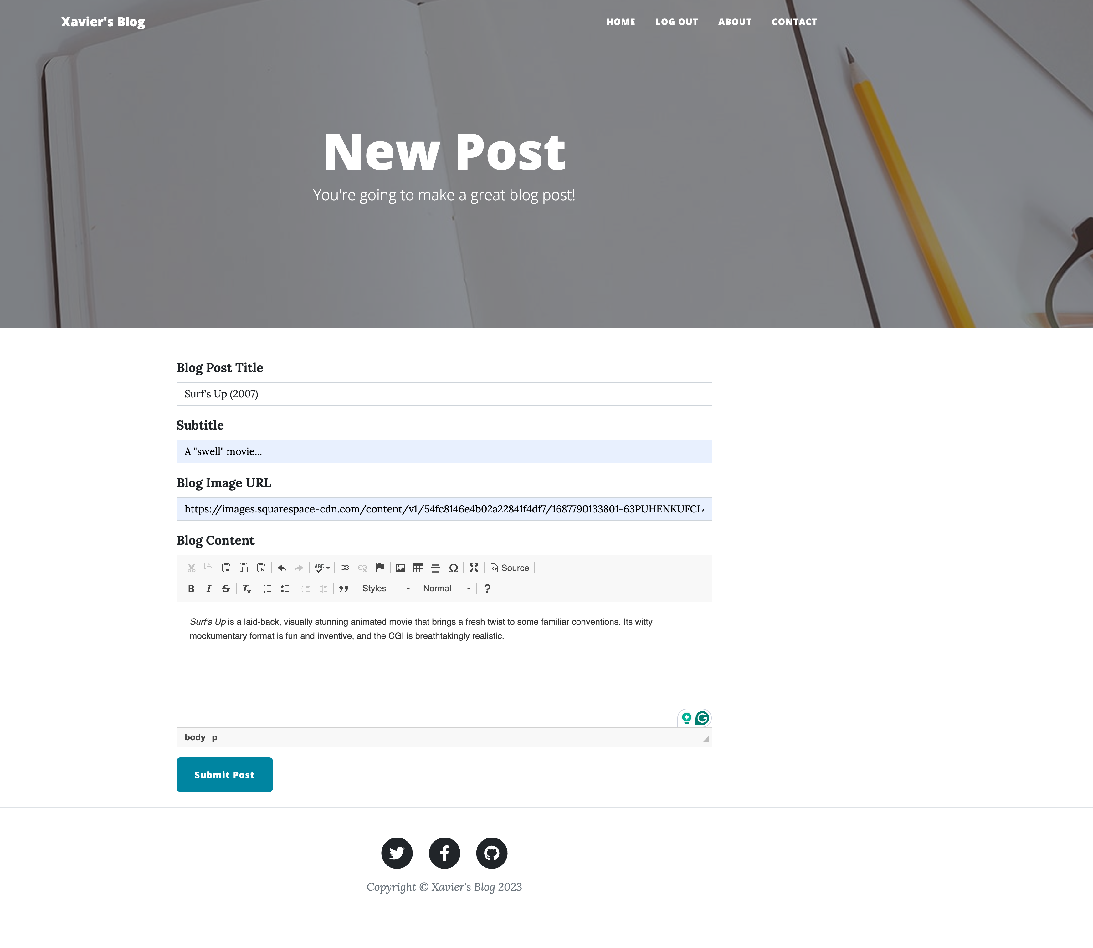 Xavier's Blog screenshot 5