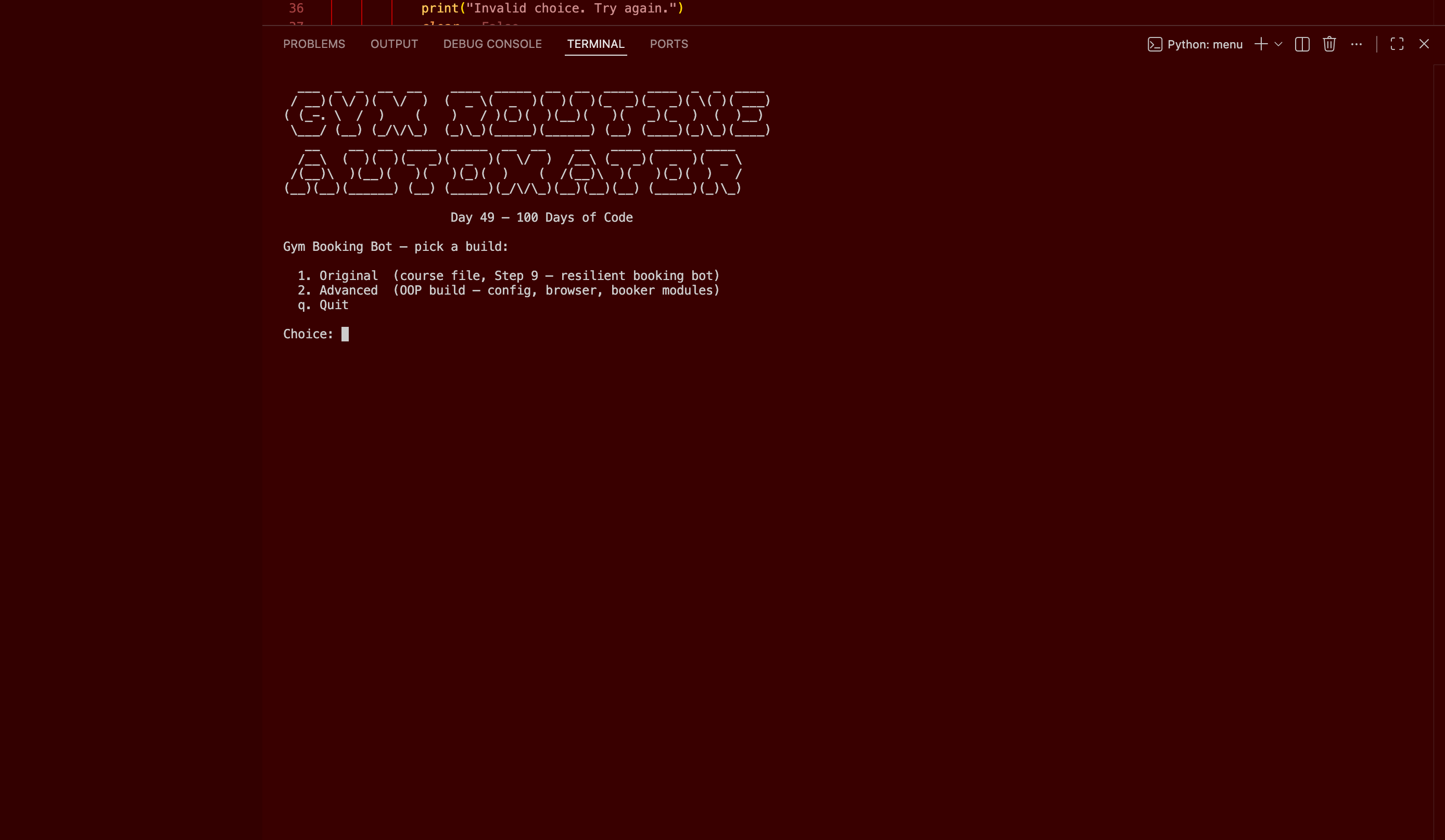 Gym Booking Bot screenshot 1