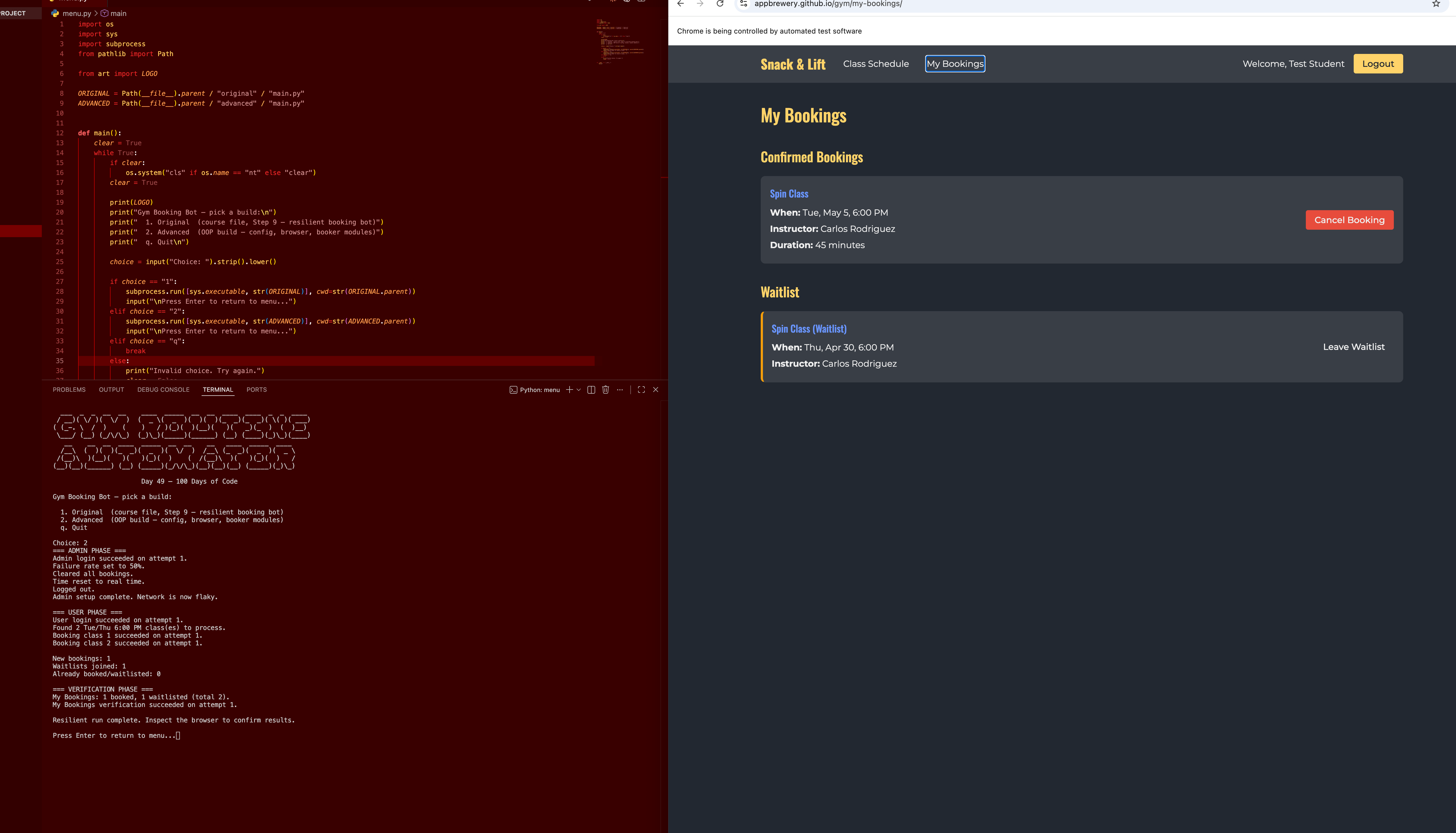 Gym Booking Bot screenshot 2