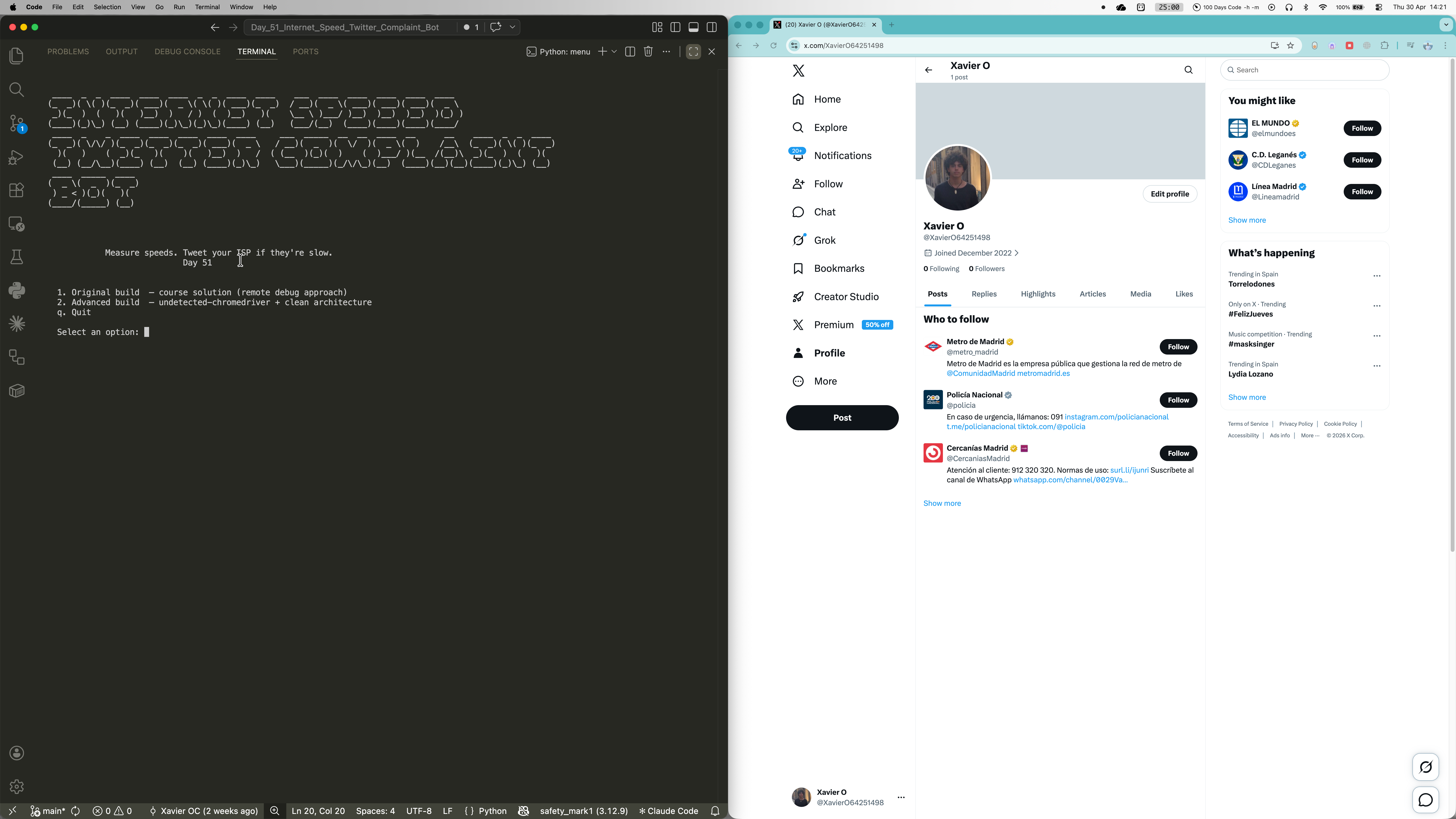 Internet Speed Twitter Complaint Bot screenshot 1