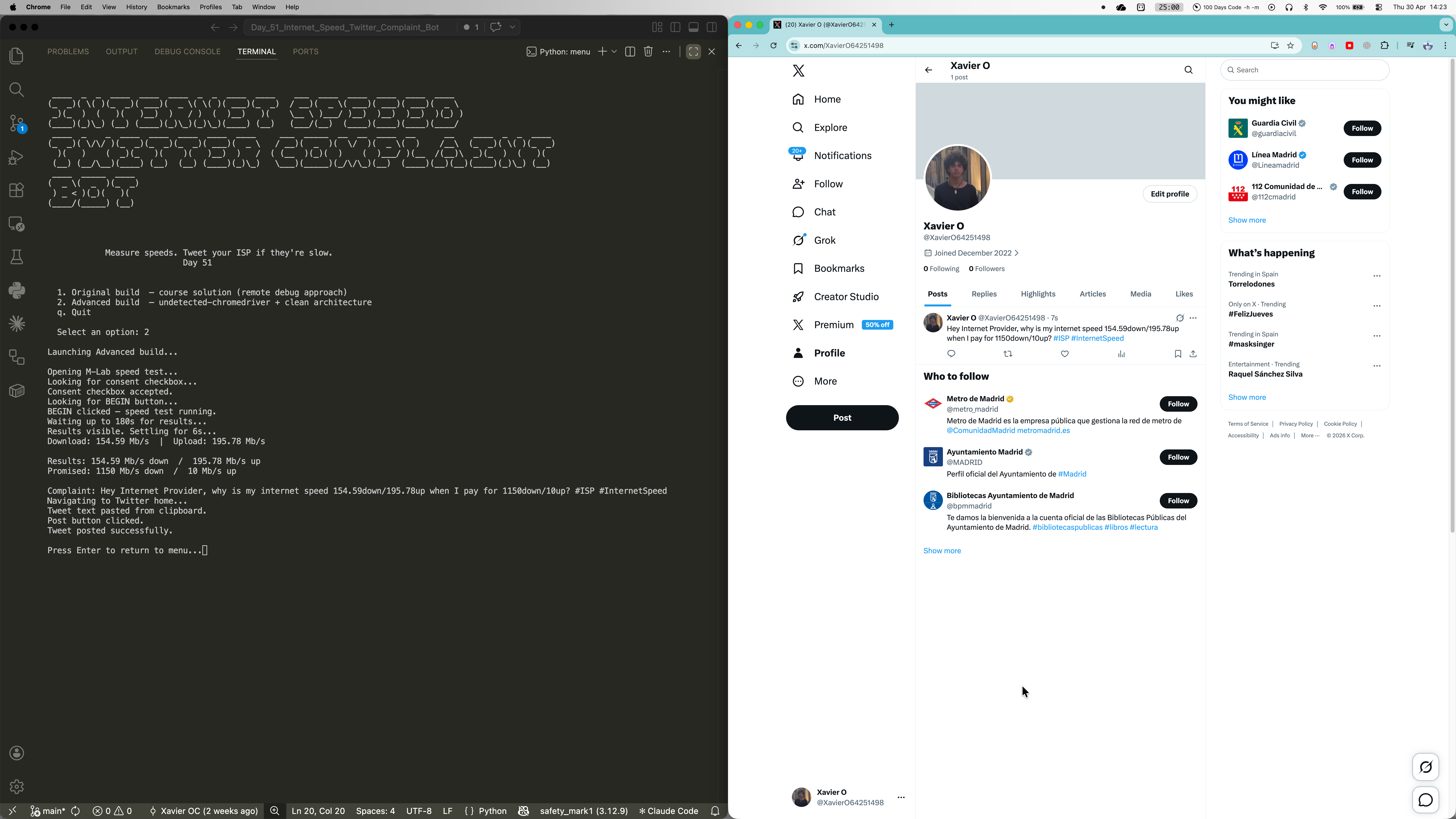 Internet Speed Twitter Complaint Bot screenshot 8