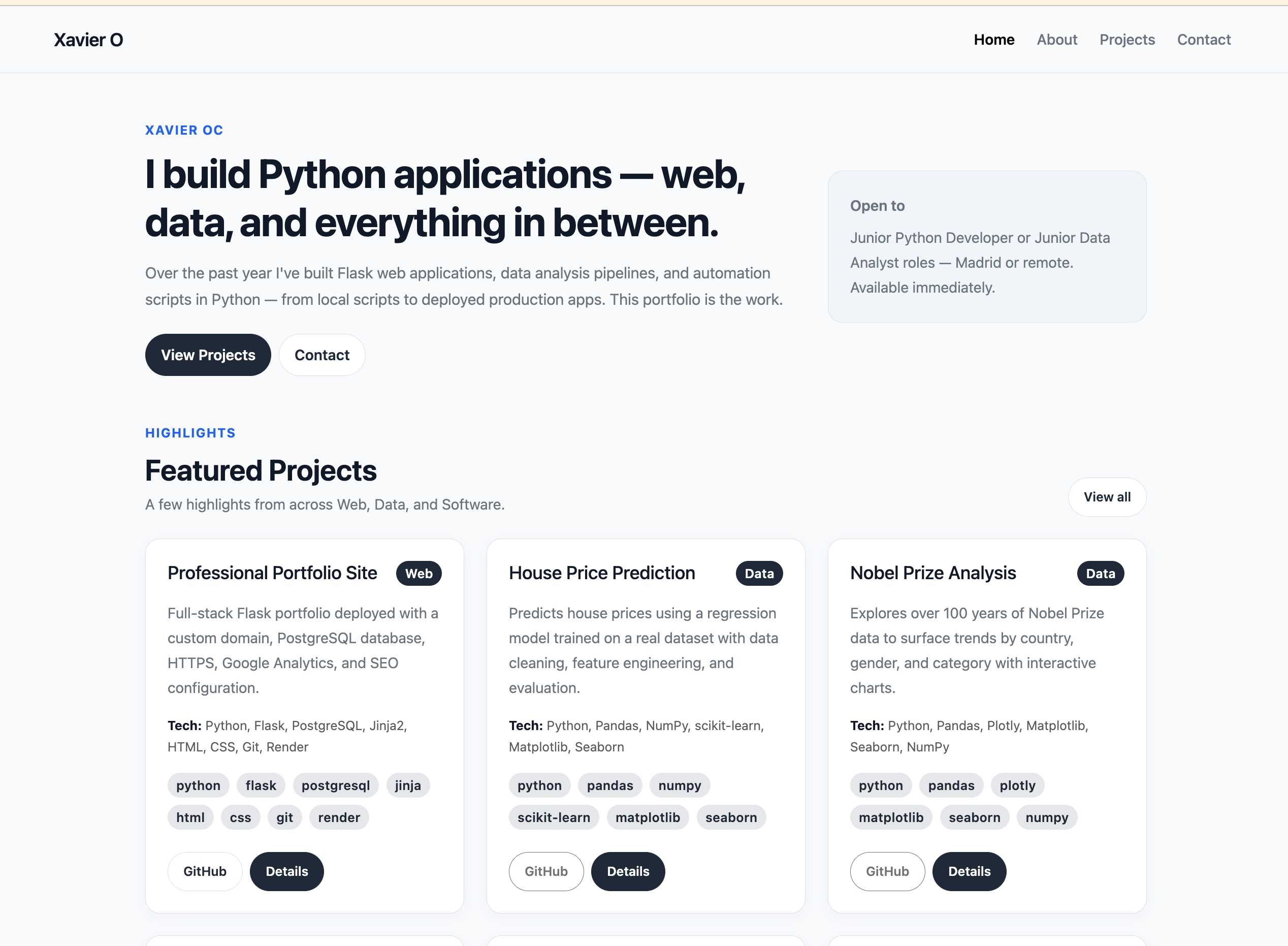 Professional Portfolio Site cover image