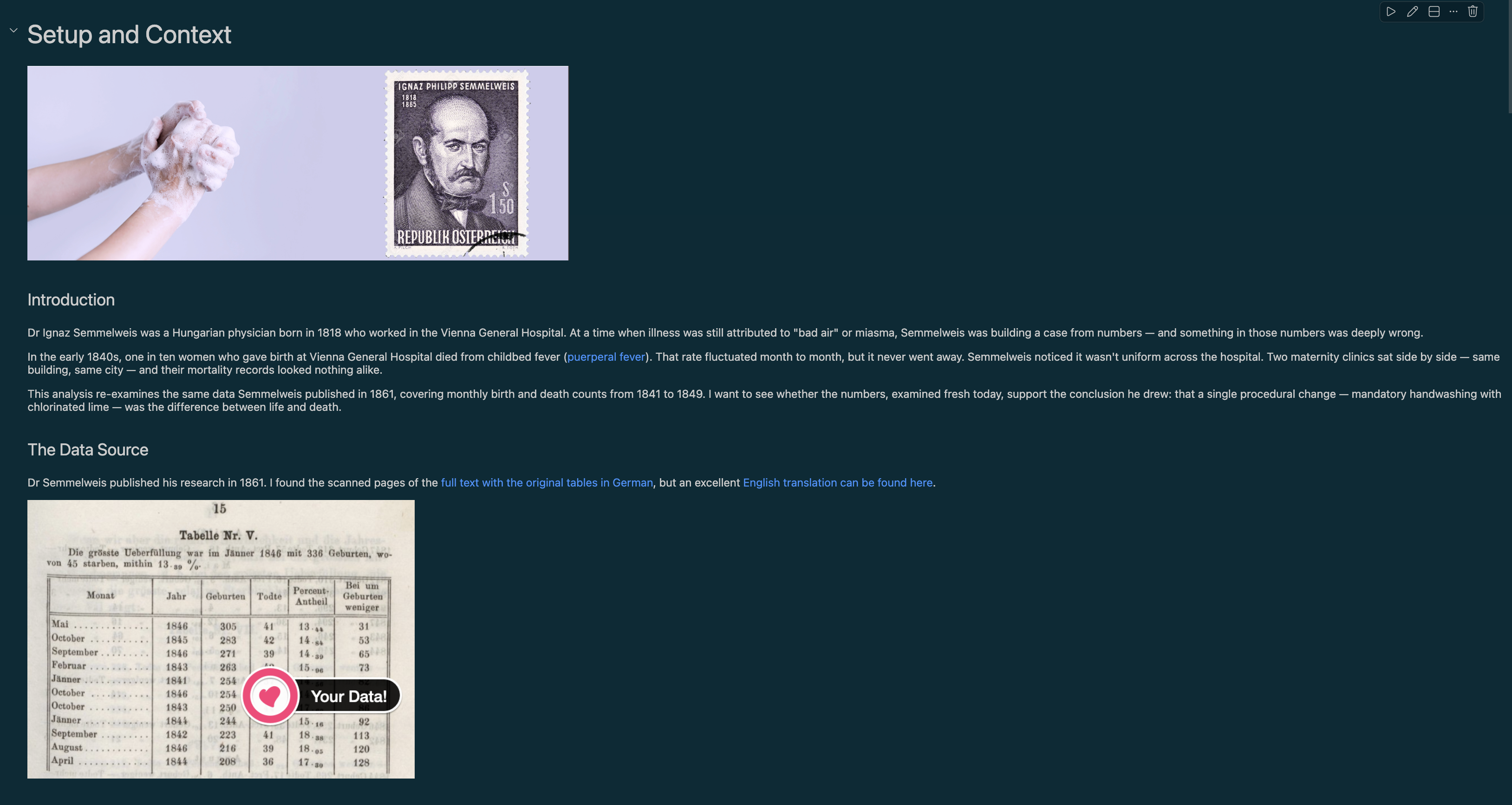 Semmelweis Handwashing Data Analysis screenshot 1